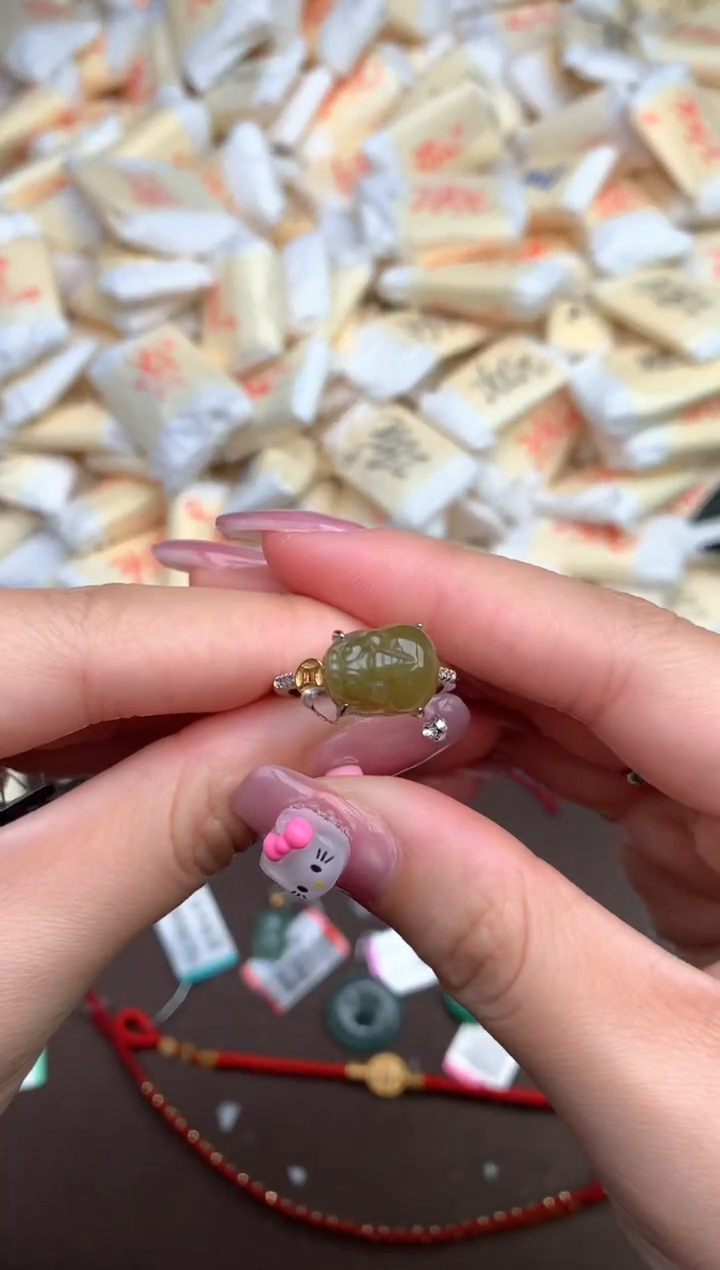 【闪购商品】翡翠戒指银S925镶嵌— 