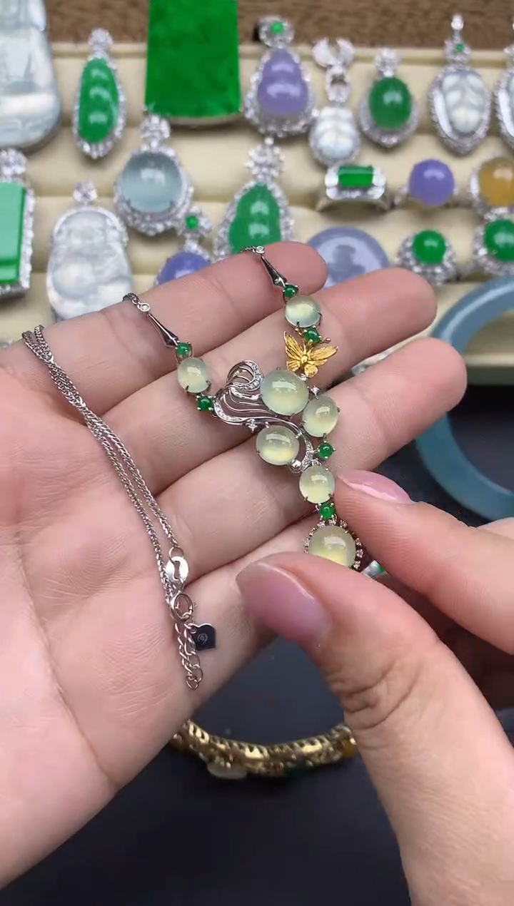 【闪购商品】翡翠颈饰18K金镶嵌187-中国好珍宝