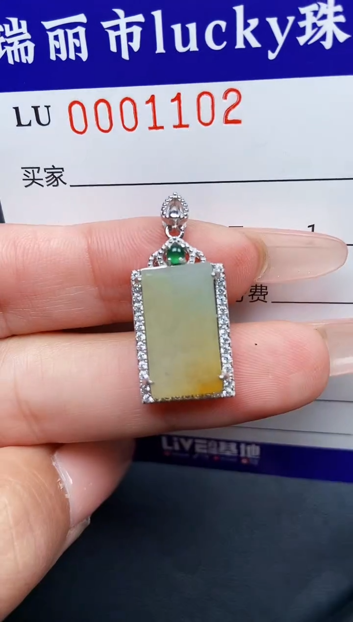 【闪购商品】翡翠颈饰银S925镶嵌1102