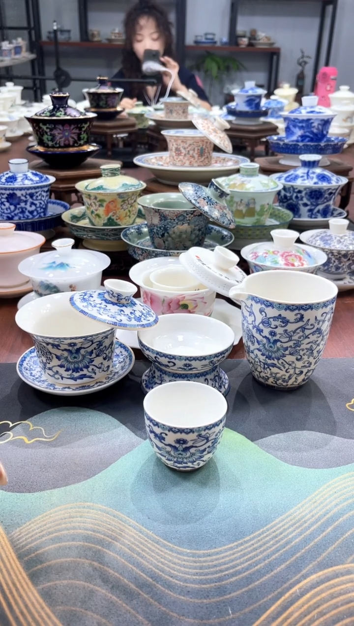 【闪购商品】小号马蹄缠枝莲6杯套装