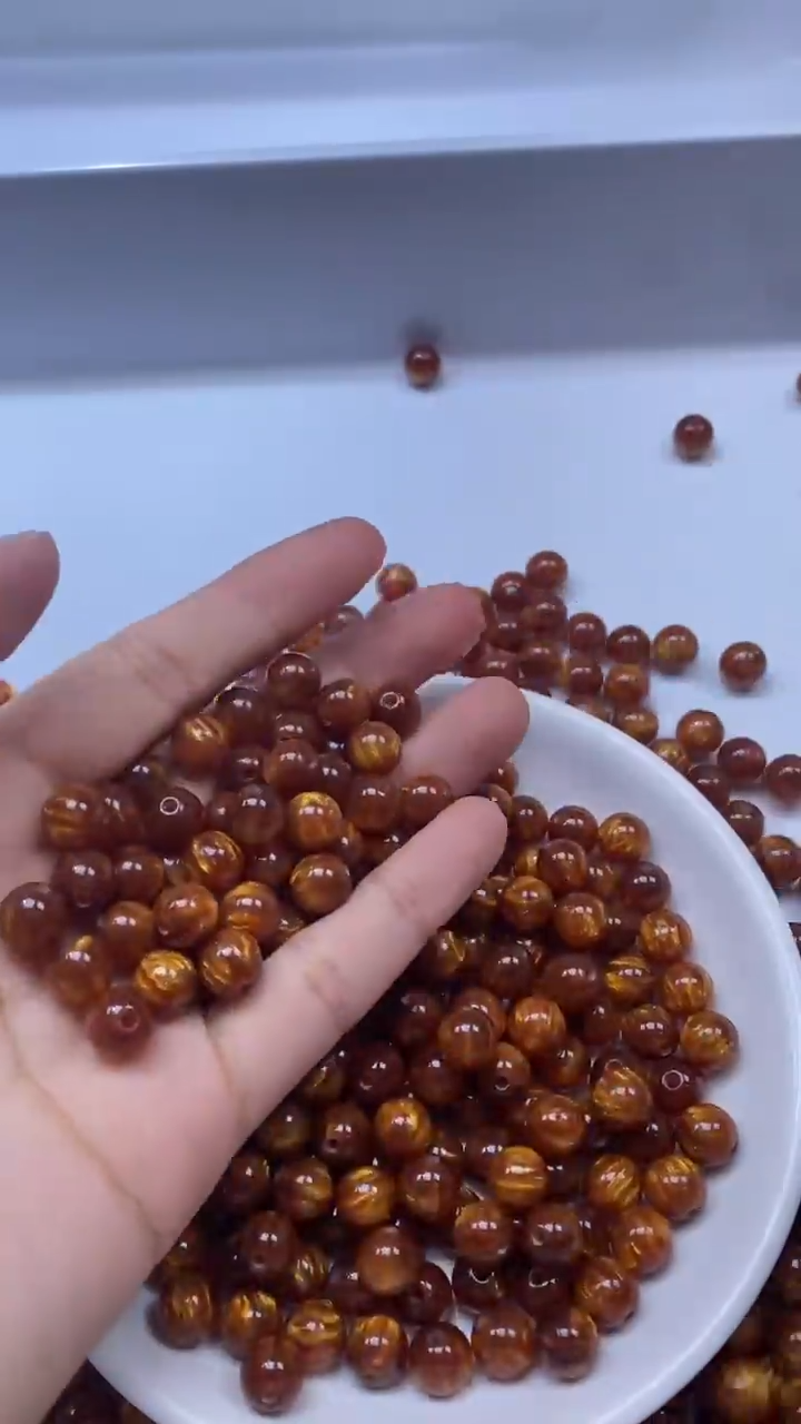 未镶嵌颈饰玛瑙/玉髓W3132-金丝海柳8mm*20颗