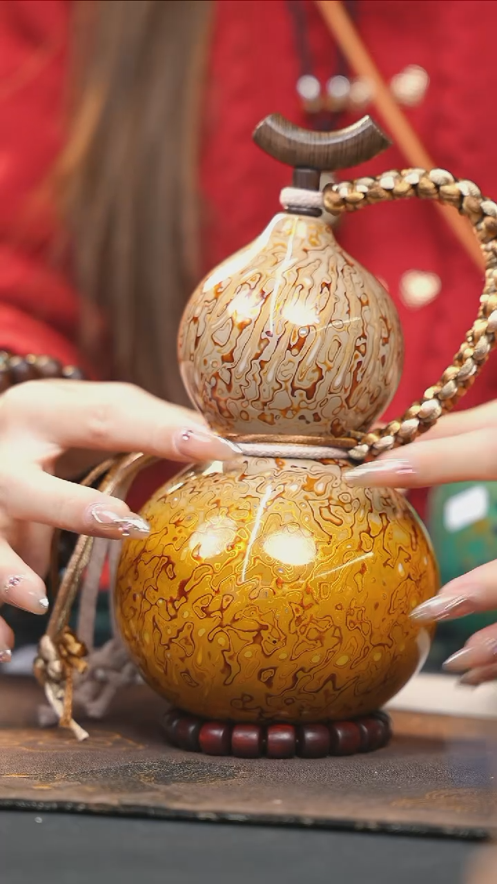 【闪购商品】WD190漆艺酒葫芦不包手串及旋转底座