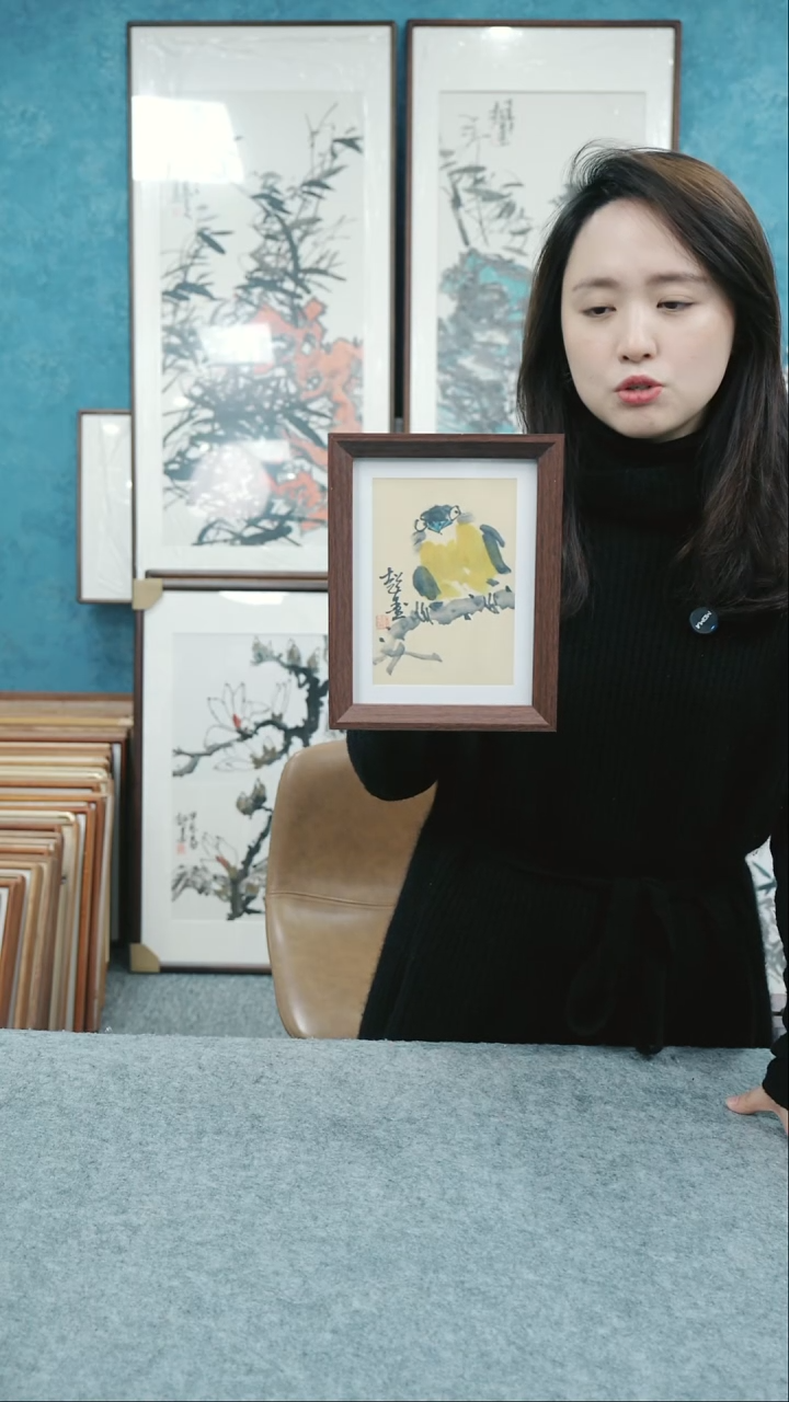 【闪购商品】国画8寸郑志超老师木质摆台 