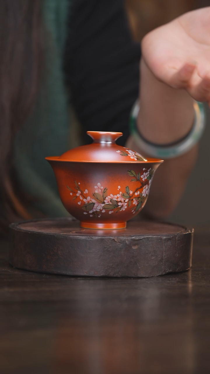 【闪购商品】杯85柴房陶瓷柴烧金红