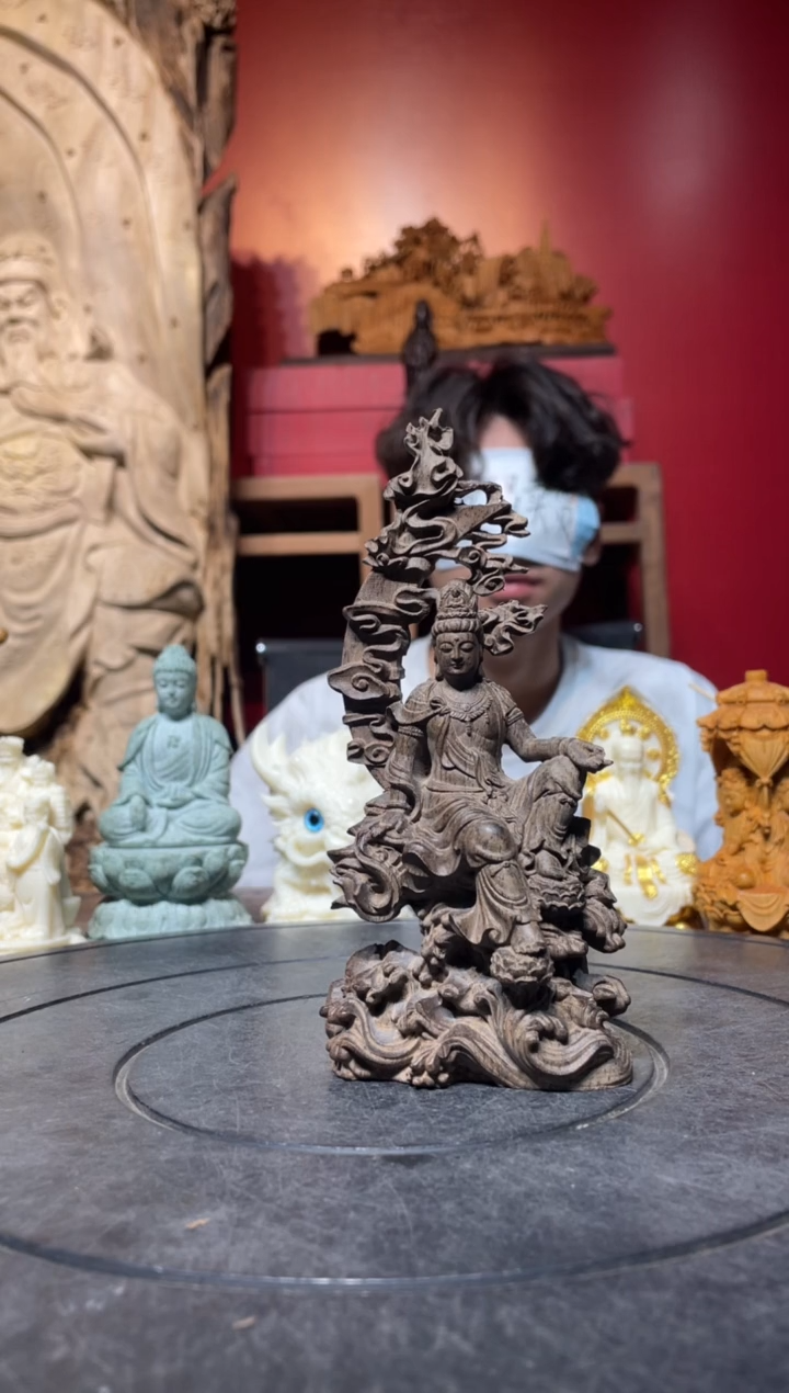 风车木（黑檀木）无事牌(直播推荐)     