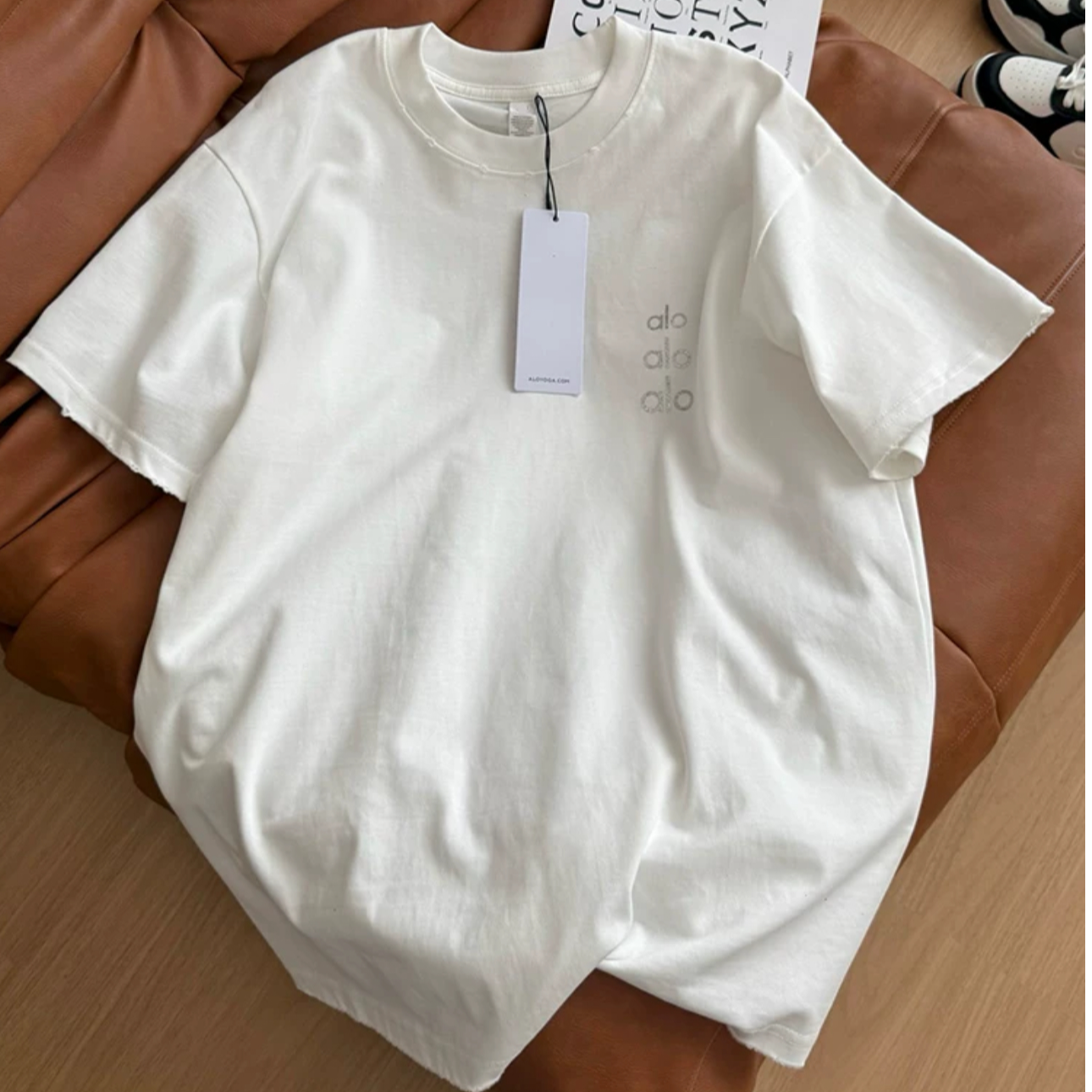 【RONG】夏季运动休闲圆领宽松高级简约上衣