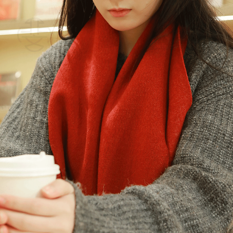 [斐洛绮]新款羊毛围巾时尚百搭女士加厚保暖双面长款秋冬季韩版