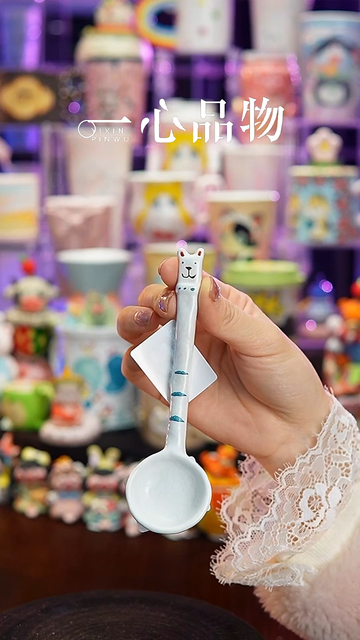 杯子瓷S63景德镇手工手绘杯子摆件