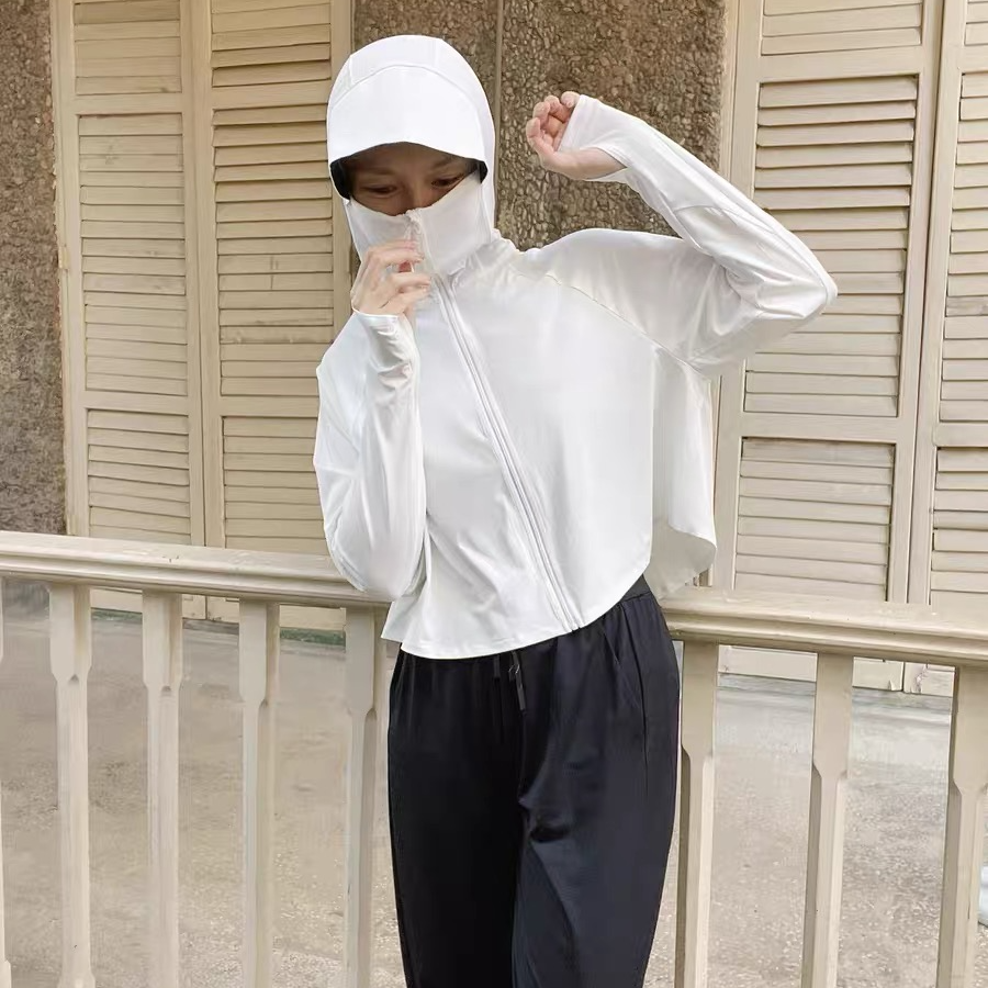 头蓬披肩防晒衣 