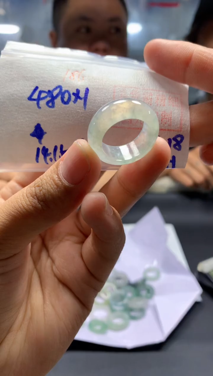 定制翡翠未镶嵌戒圈#480元-毛货需精细抛光