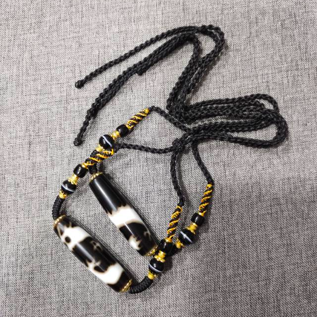 【曹美丽精选】H57378-玛瑙DIY脖挂（龙）-多样性发其一-12*48mm