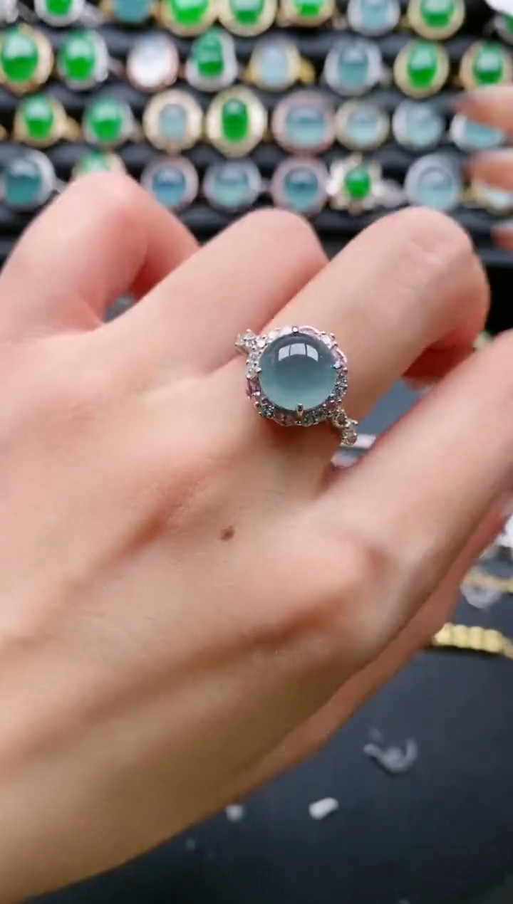 【闪购商品】翡翠戒指银S925镶嵌11111111