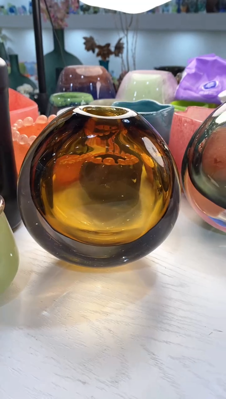 【闪购商品】琉璃慕忆家花瓶微瑕