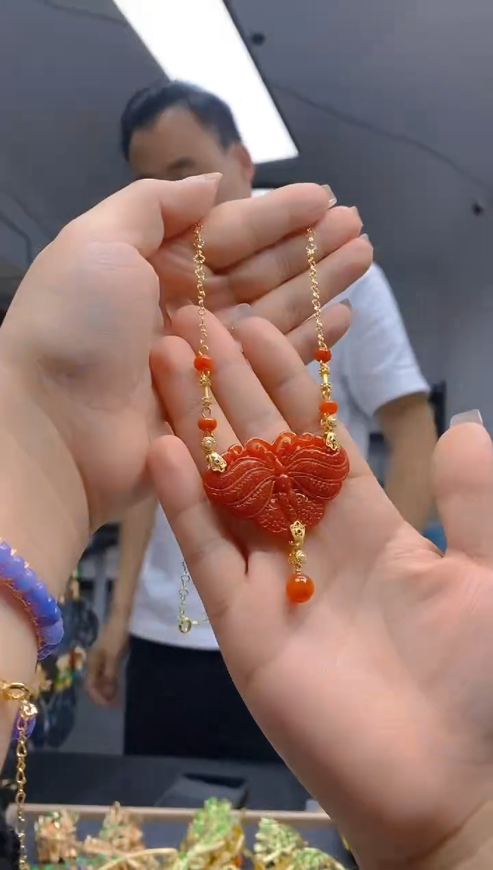 【闪购商品】翡翠耳饰合金201翡翠锁骨链