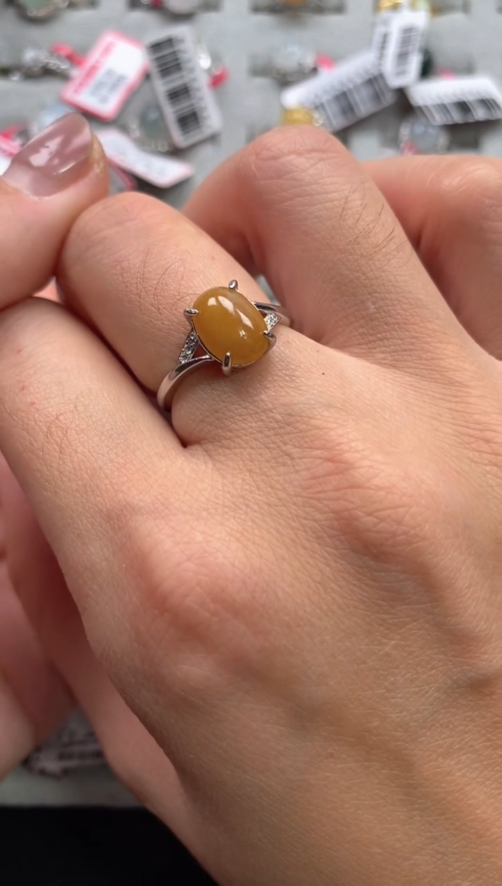 【闪购商品】翡翠戒指银S925镶嵌11111--4