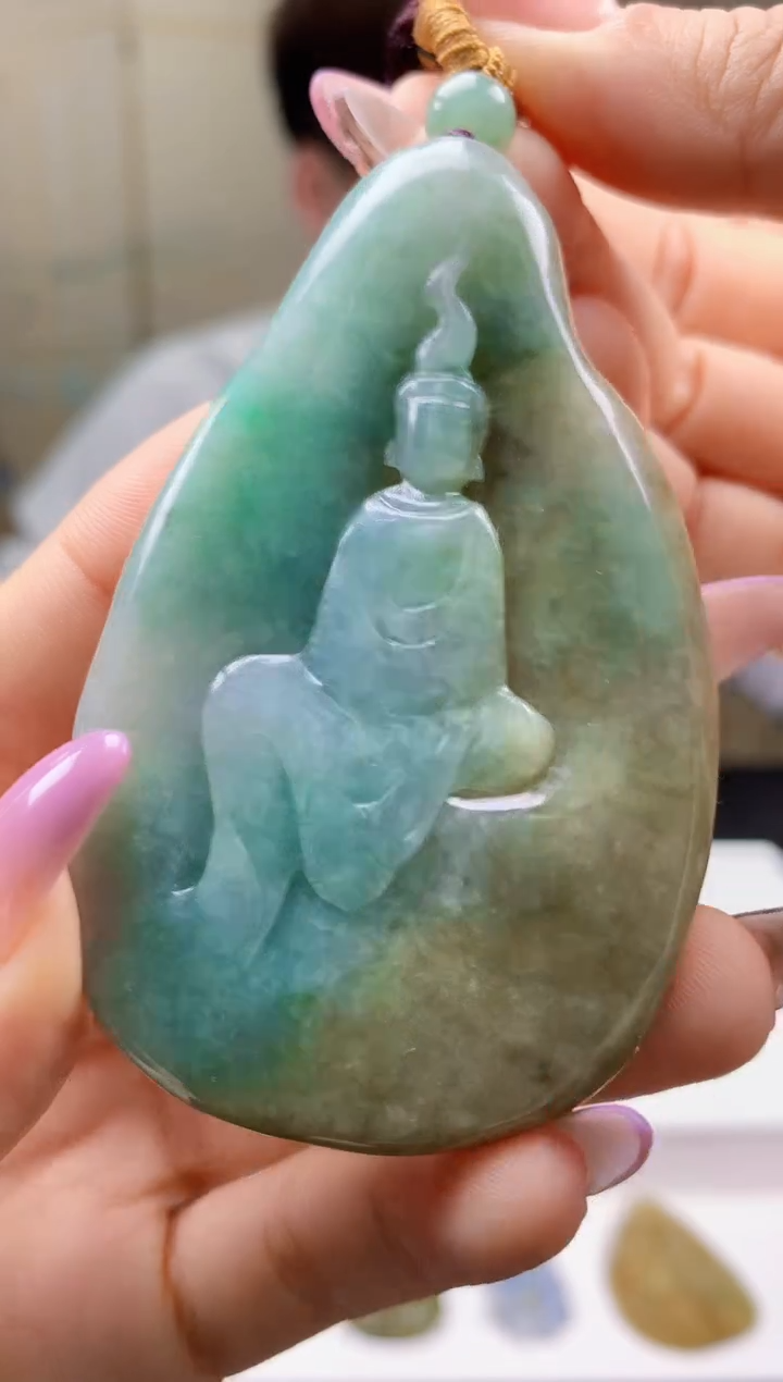 【闪购商品】定制翡翠未镶嵌4868ty-毛货挂件21