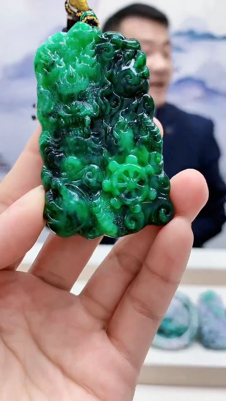 未镶嵌定制翡翠5174lr-毛货挂件31