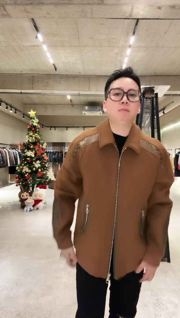 56码（175-190斤）男士真皮拼接棉夹克