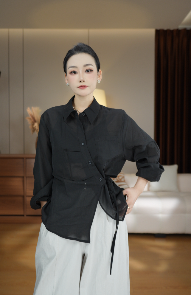 【衬衫】JINGJIE STUDIO 秋季韩版时尚气质百搭显瘦上衣 5962