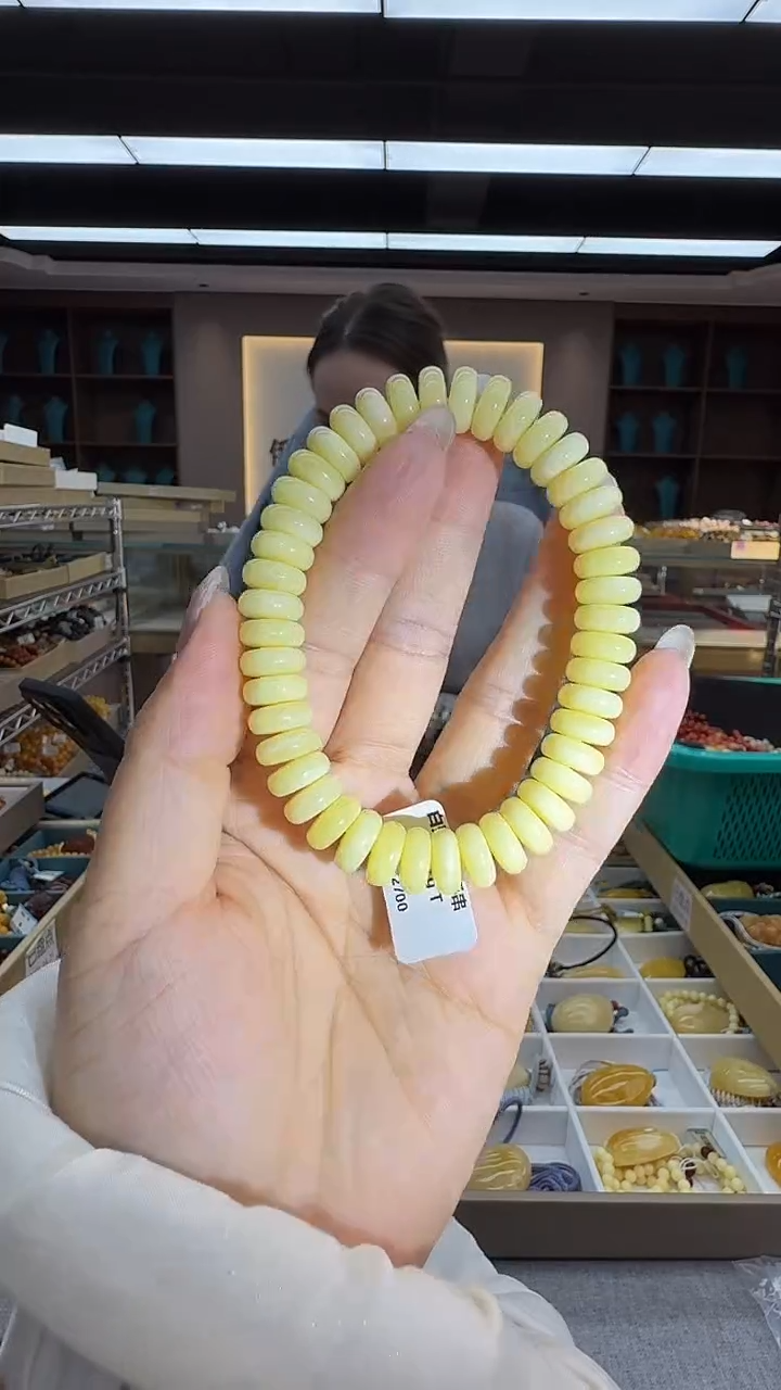 手链琥珀未镶嵌153秒拍号 假一罚三 