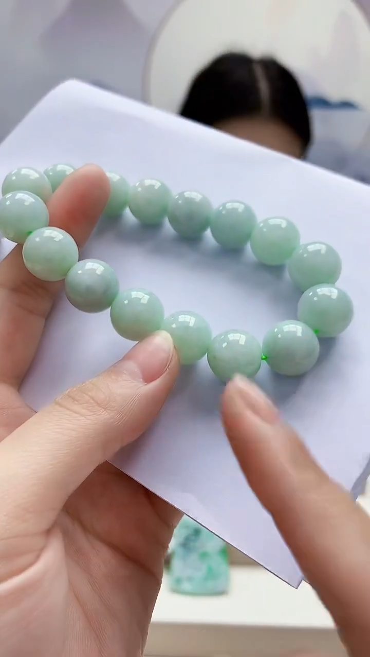 未镶嵌定制翡翠4812lr-毛货手串60