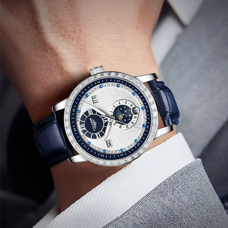 时尚男士全自动多功能机械腕表（婷姐）