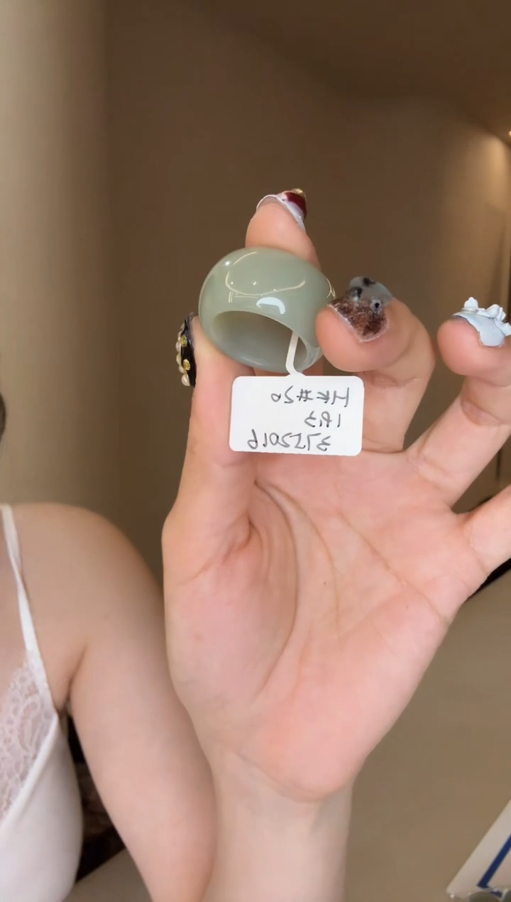 【闪购商品】和田玉戒指未镶嵌20码且末蓝轮胎