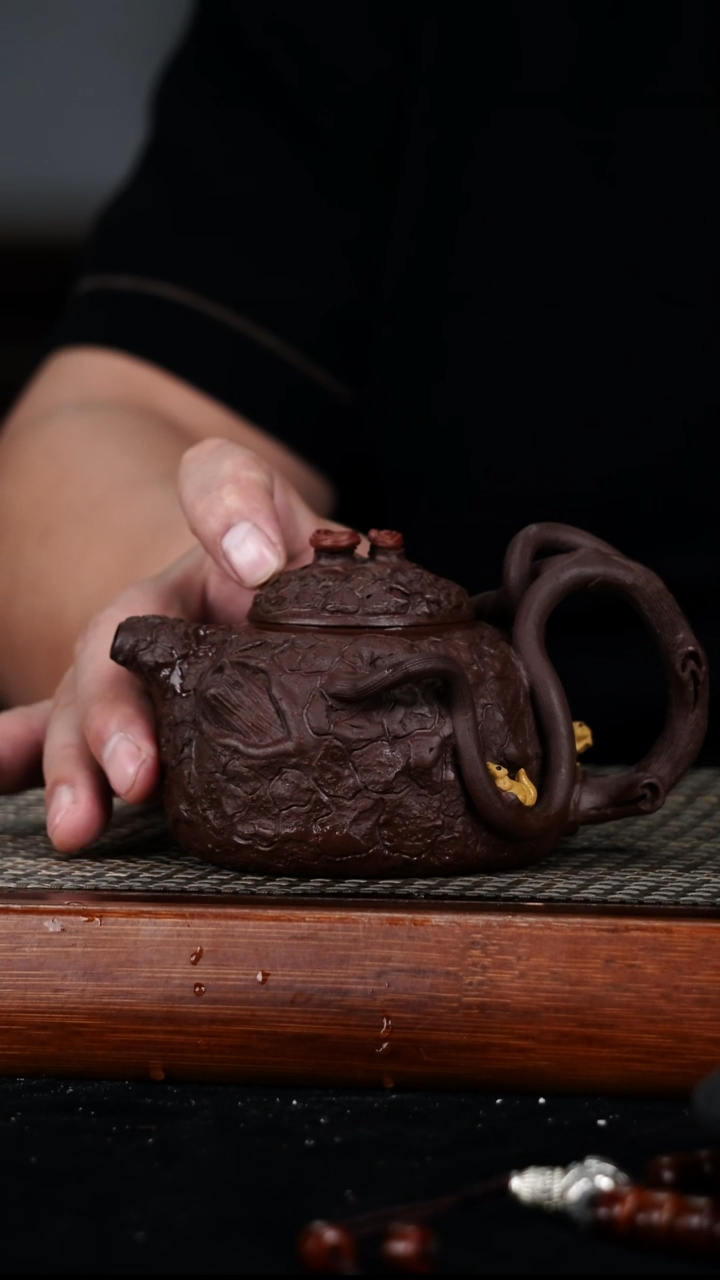 茶壶紫砂原矿紫朱泥树荫供春280cc