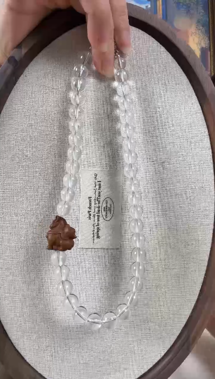 颈饰银S925镶嵌水晶纯天然水晶项链卡10