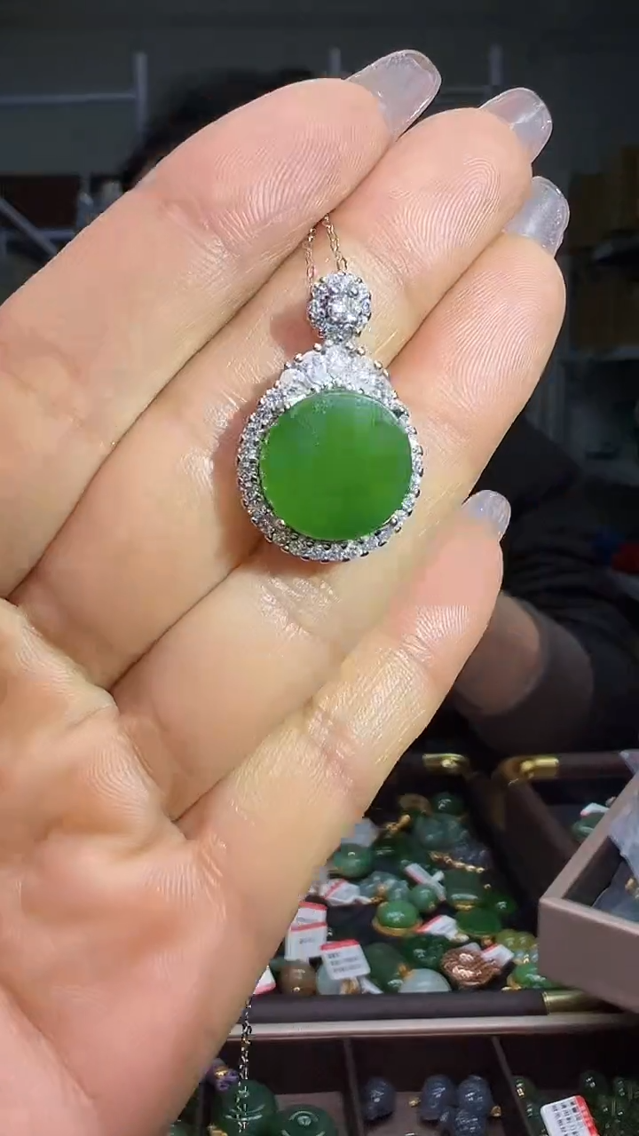 颈饰银S925镶嵌和田玉（多样性发货.发其一)12.23.24
