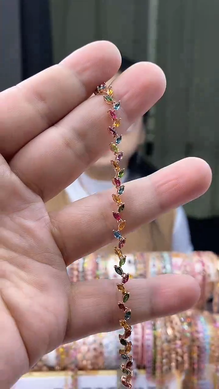 【闪购商品】碧玺手链银S925镶嵌354354354354