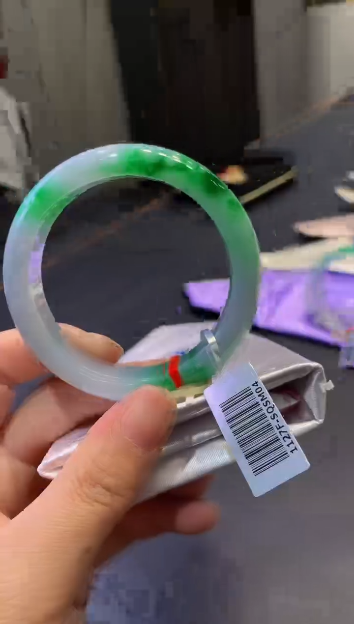 未镶嵌手镯翡翠天然缅甸翡翠A货-正圈-全款29万-定金2万-53.9圈口