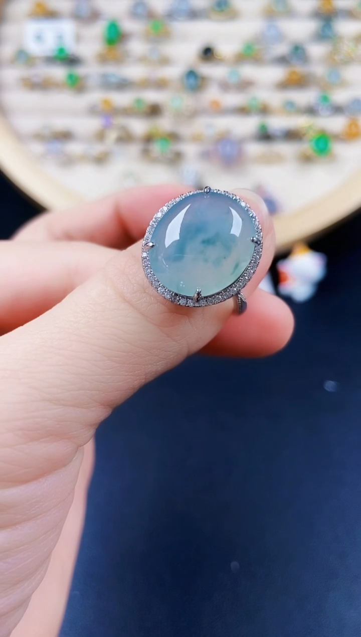 【闪购商品】翡翠戒指银S925镶嵌120120120