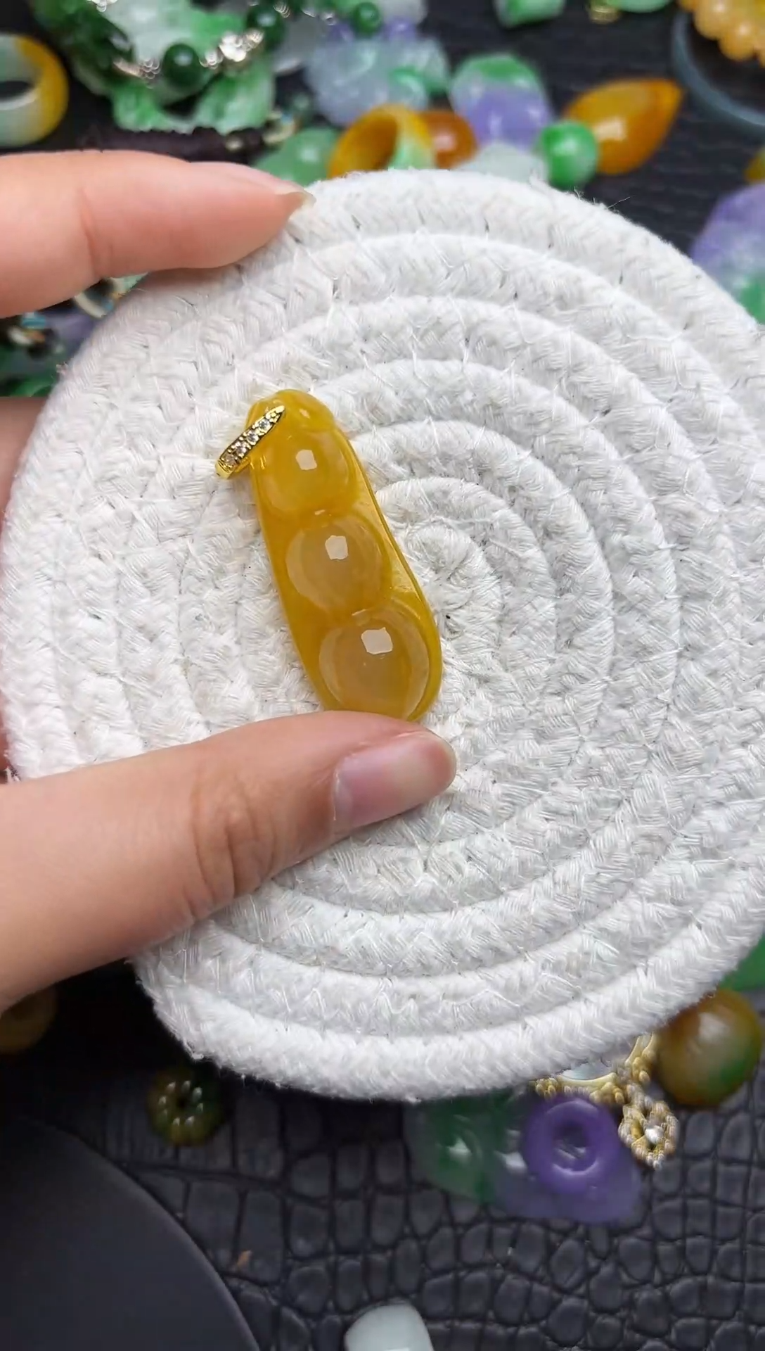 颈饰未镶嵌翡翠缅甸翡翠吊坠