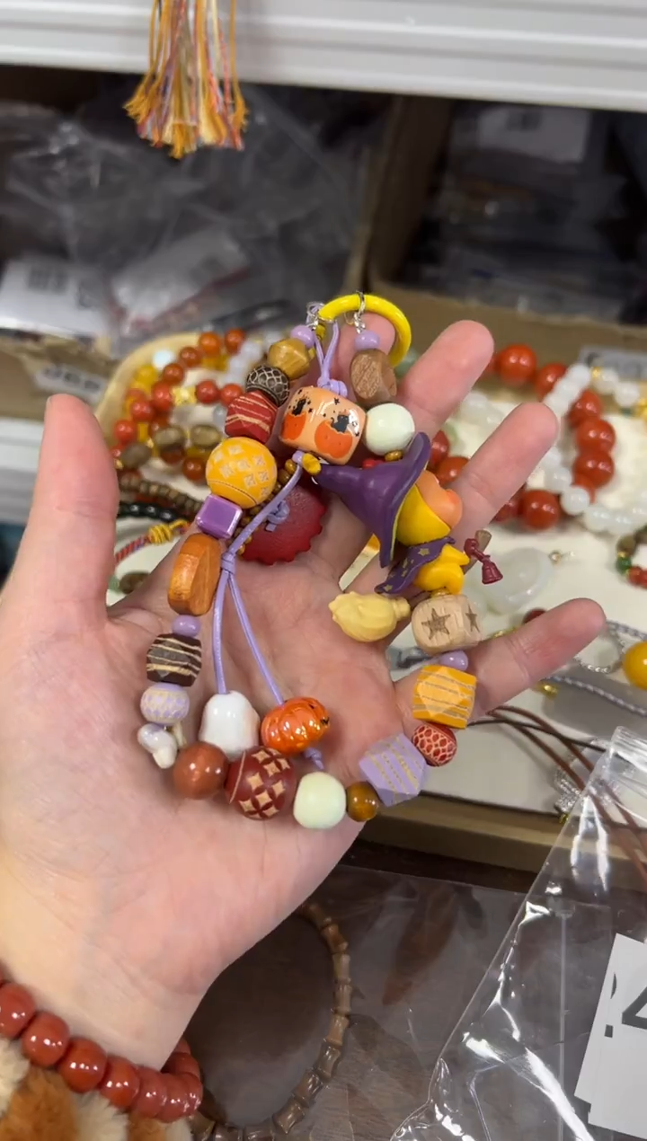 檀香木手串/手链檀木女巫星星人编制款挂件[49]