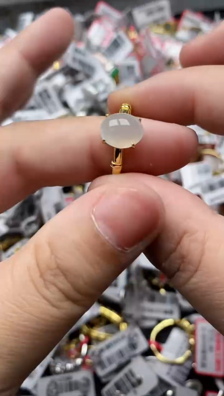 【闪购商品】翡翠戒指银S925镶嵌66666---6