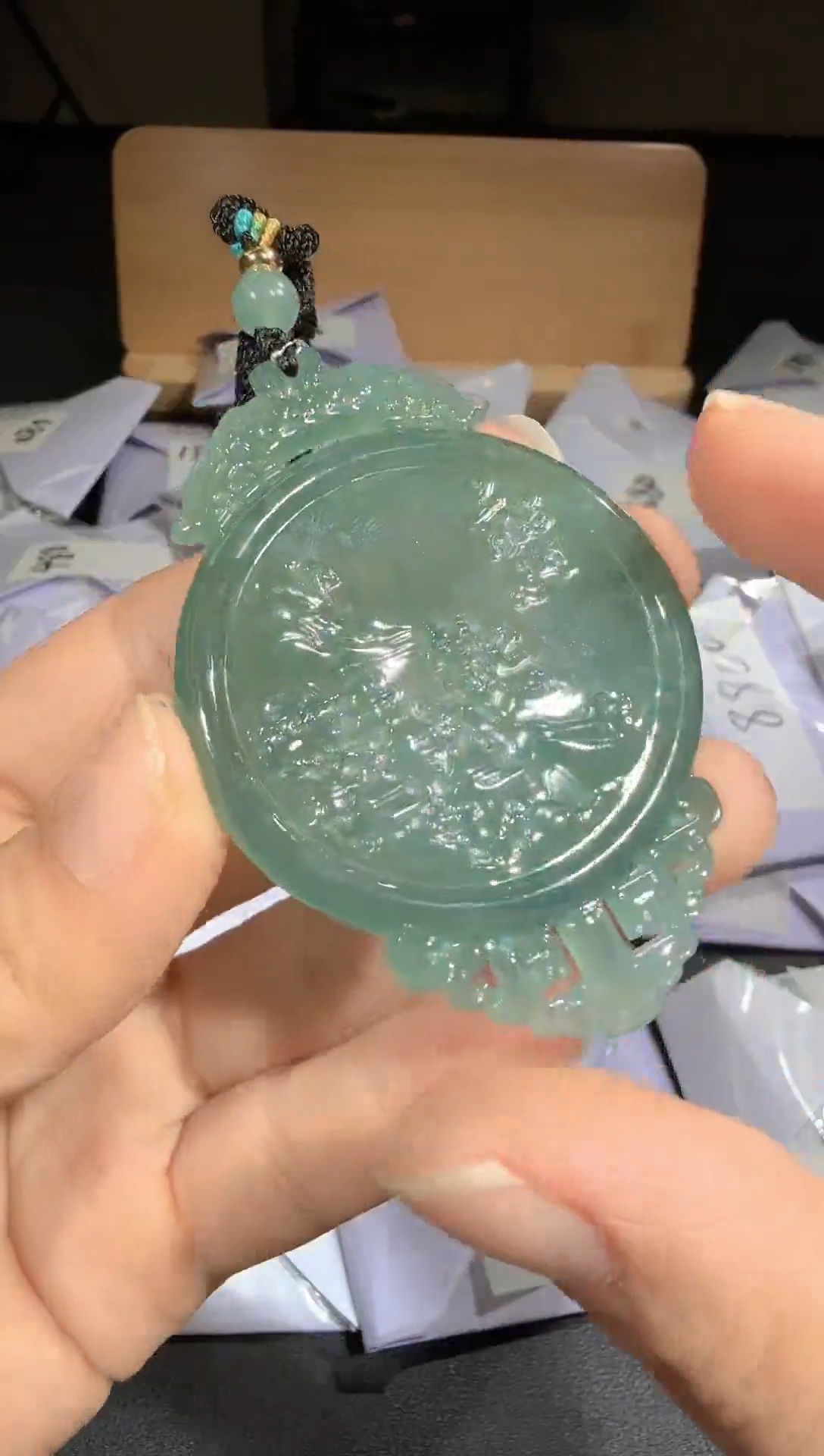 吊坠(不含链)未镶嵌翡翠山水