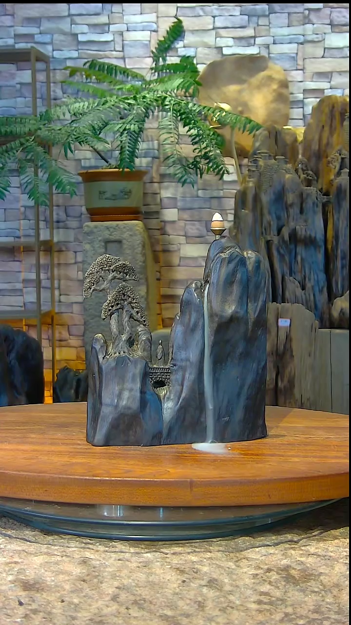 木金丝楠阴沉木倒流香摆件