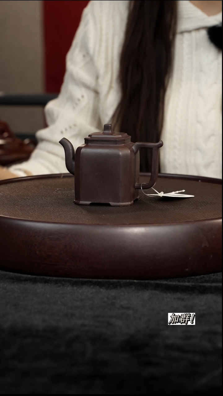 茶壶紫砂DH711846黑墩头四方宫灯140cc