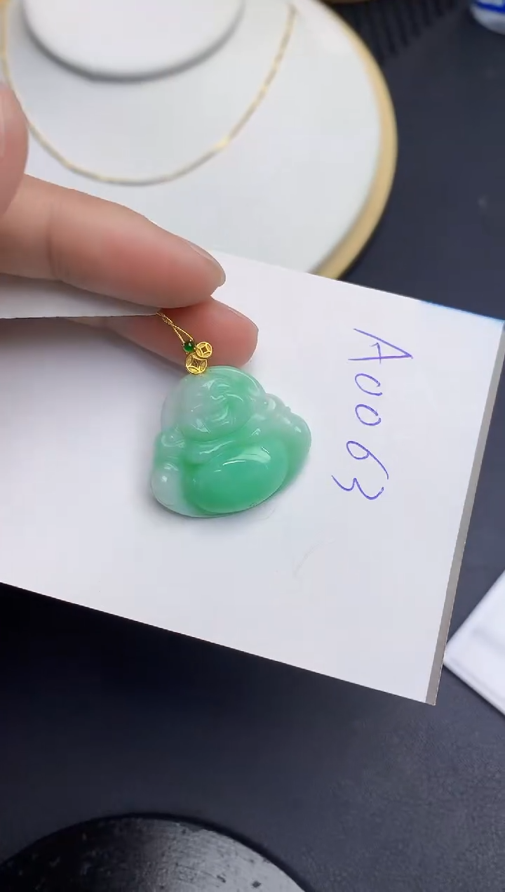 【闪购商品】翡翠颈饰18K金镶嵌000000000