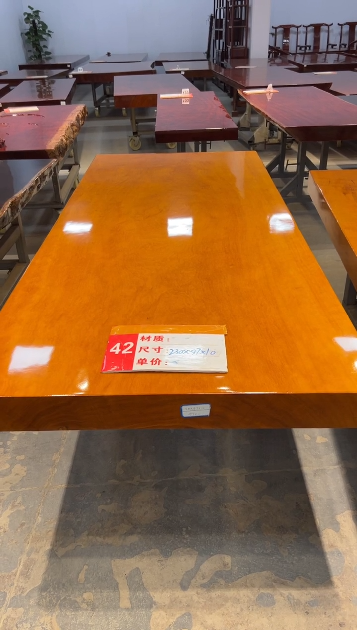 木（非红木类）黄檀大板 官帽椅1 长凳1  马凳2