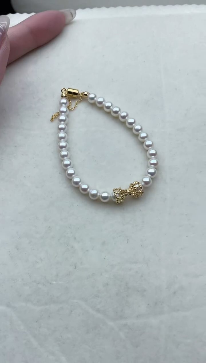 【闪购商品】淡水珍珠手链银S925镶嵌Y63