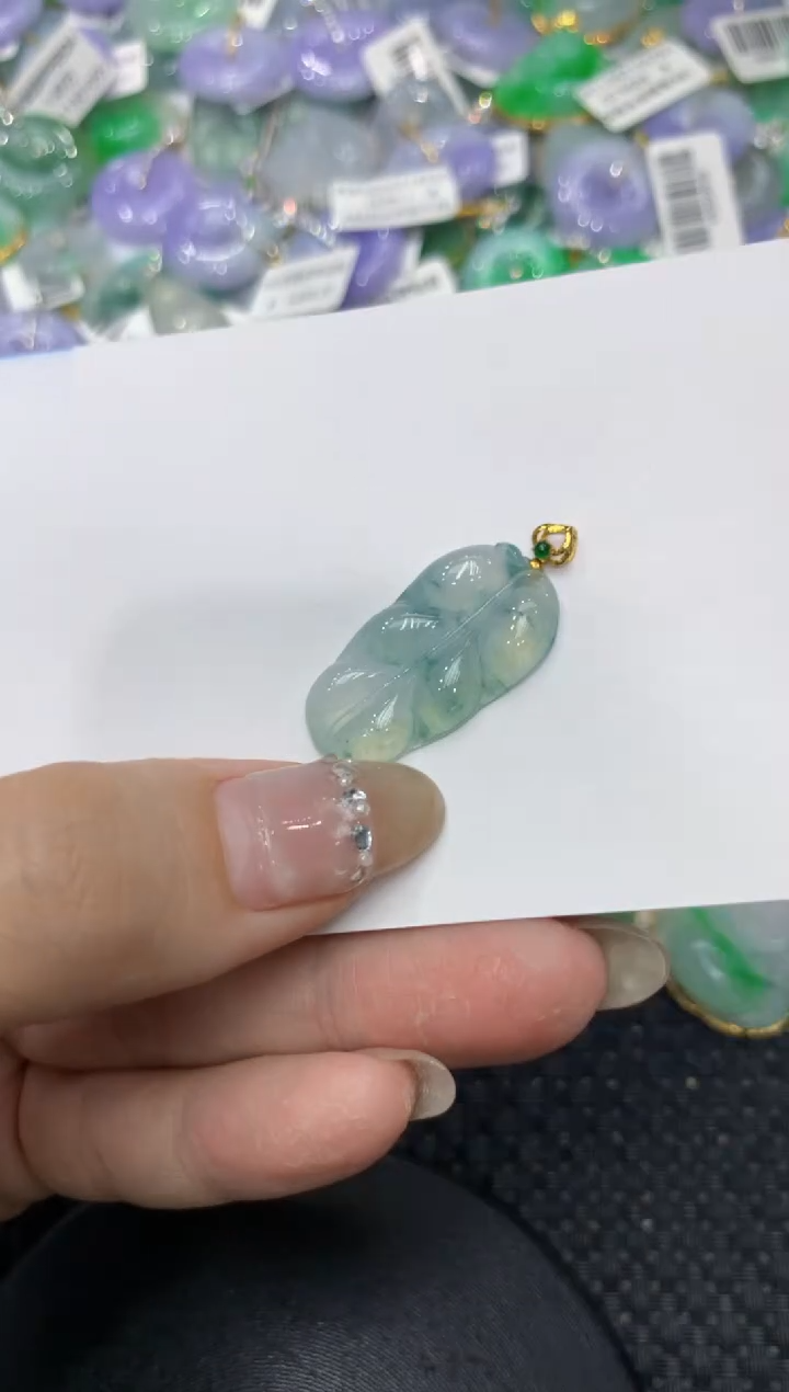 【闪购商品】翡翠颈饰18K金镶嵌2222222222