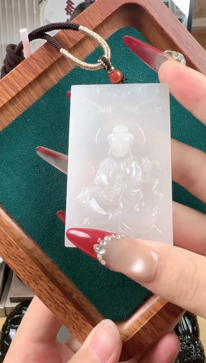 【闪购商品】和田玉颈饰未镶嵌新疆和田玉白玉观音吊坠