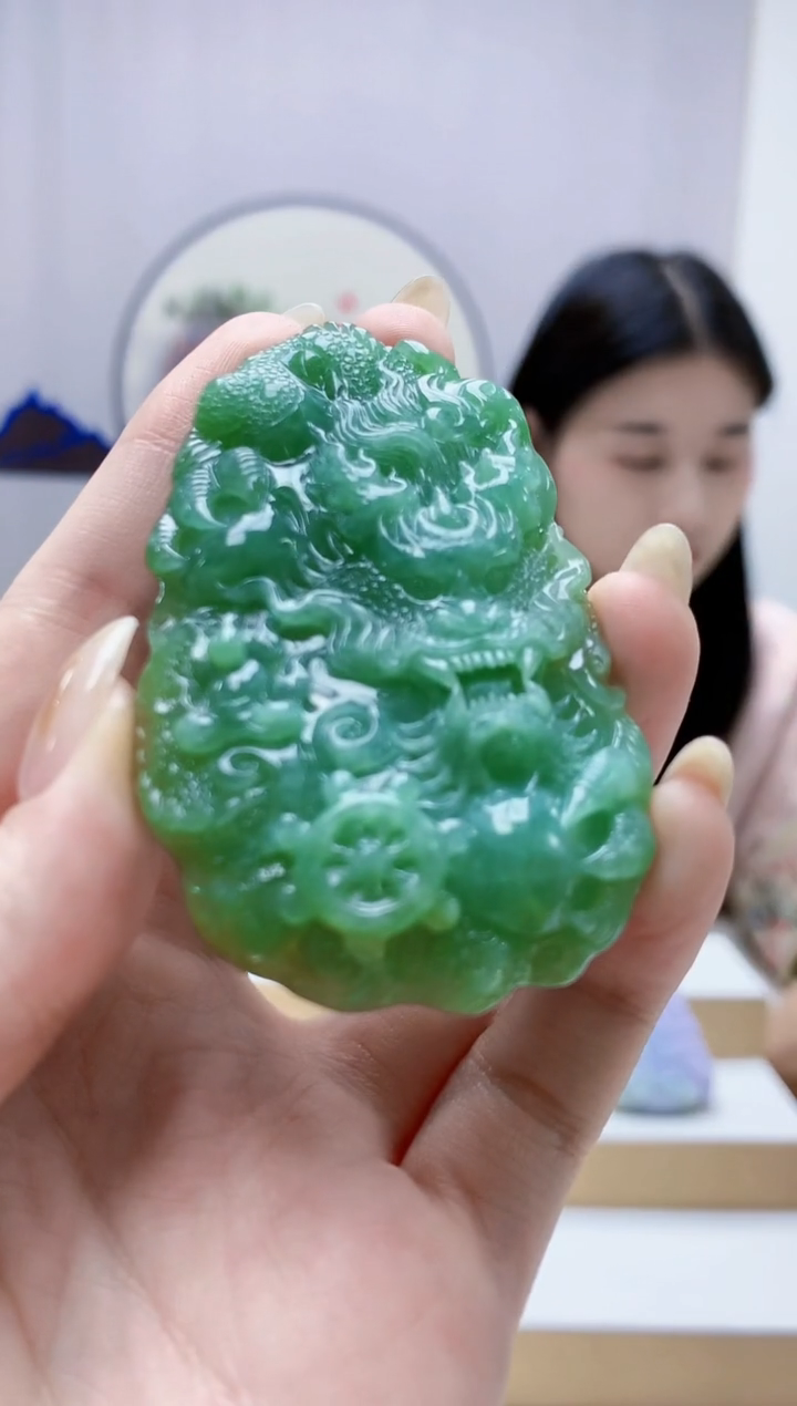 未镶嵌定制翡翠4812jw-毛货挂件48