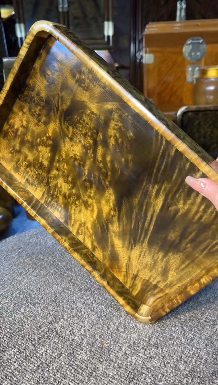 【闪购商品】乌木类成套家具经典精品阴沉乌木托盘Y43