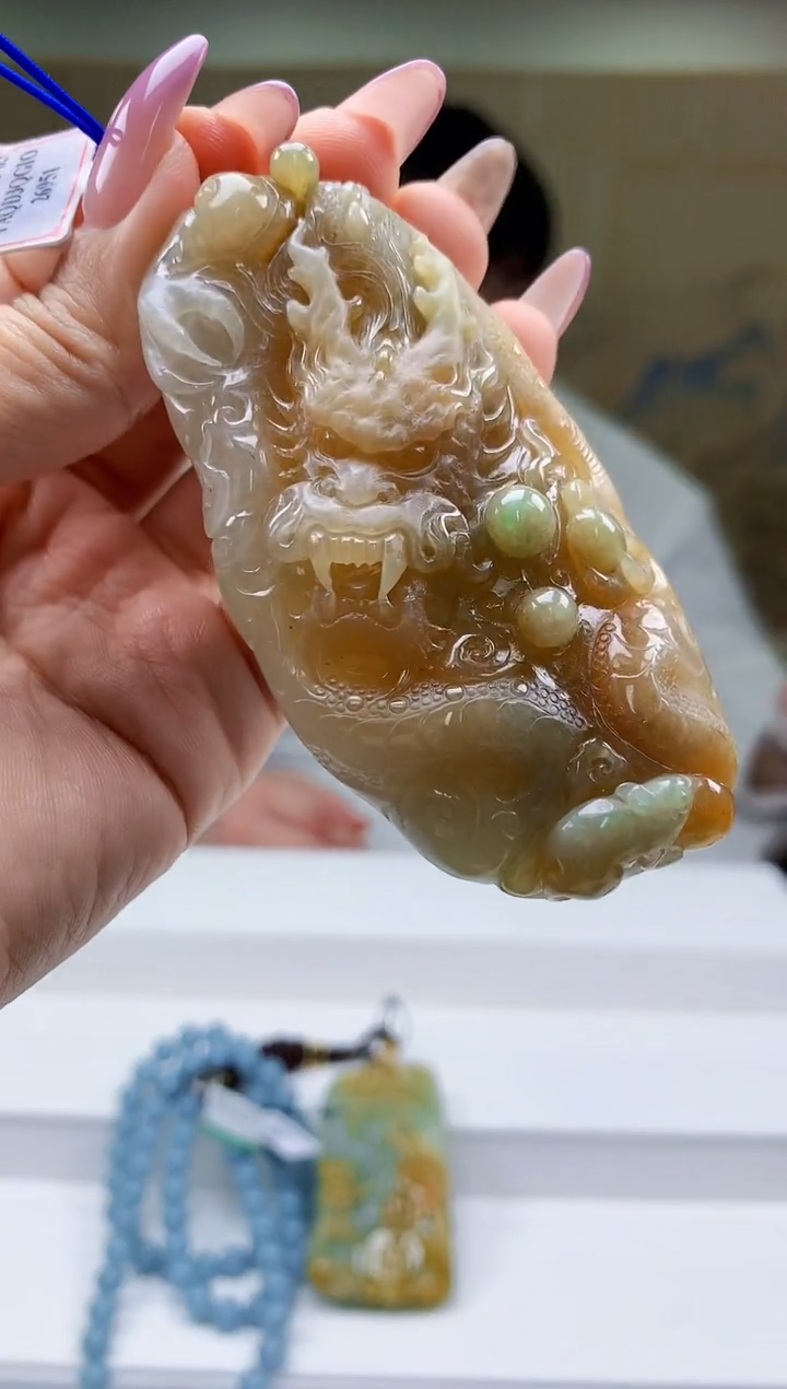 【闪购商品】定制翡翠未镶嵌5060ty-毛货挂件341