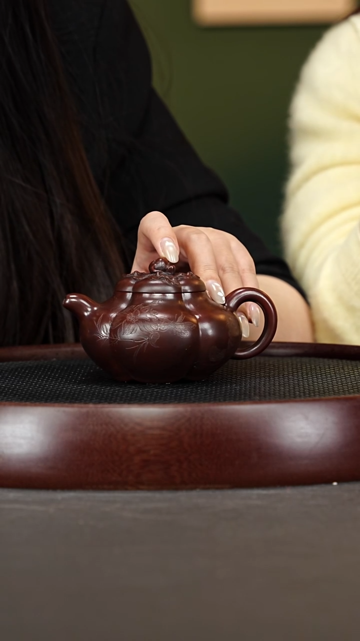 茶壶紫砂27HH上合桃 紫金土250cc