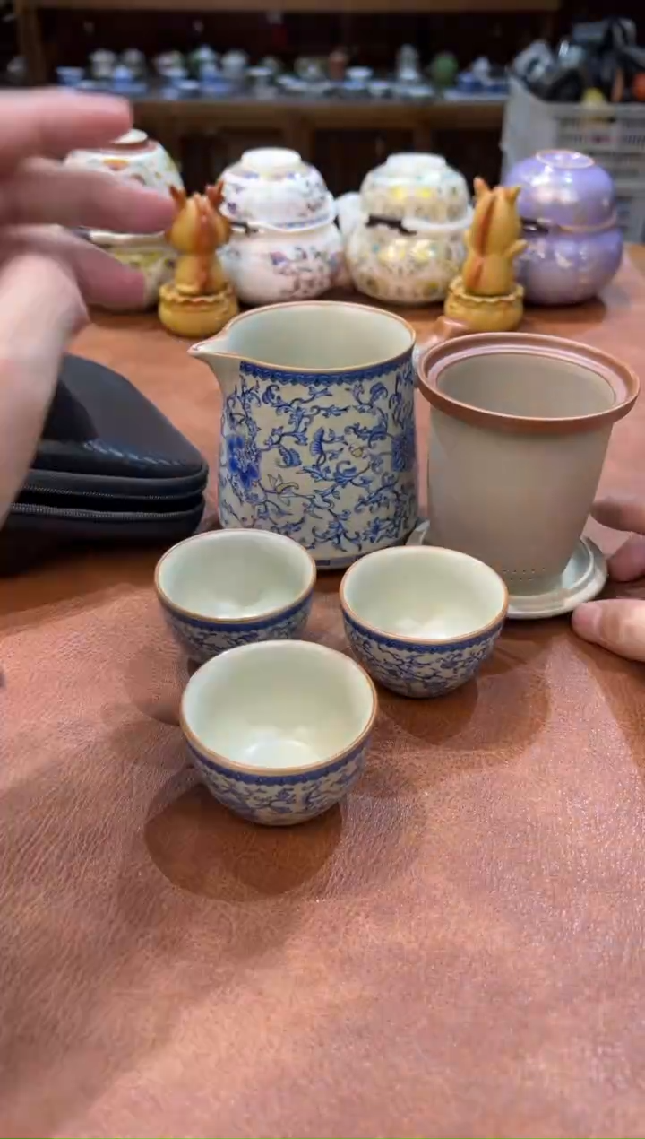 真的很便宜会开片的旅行茶具