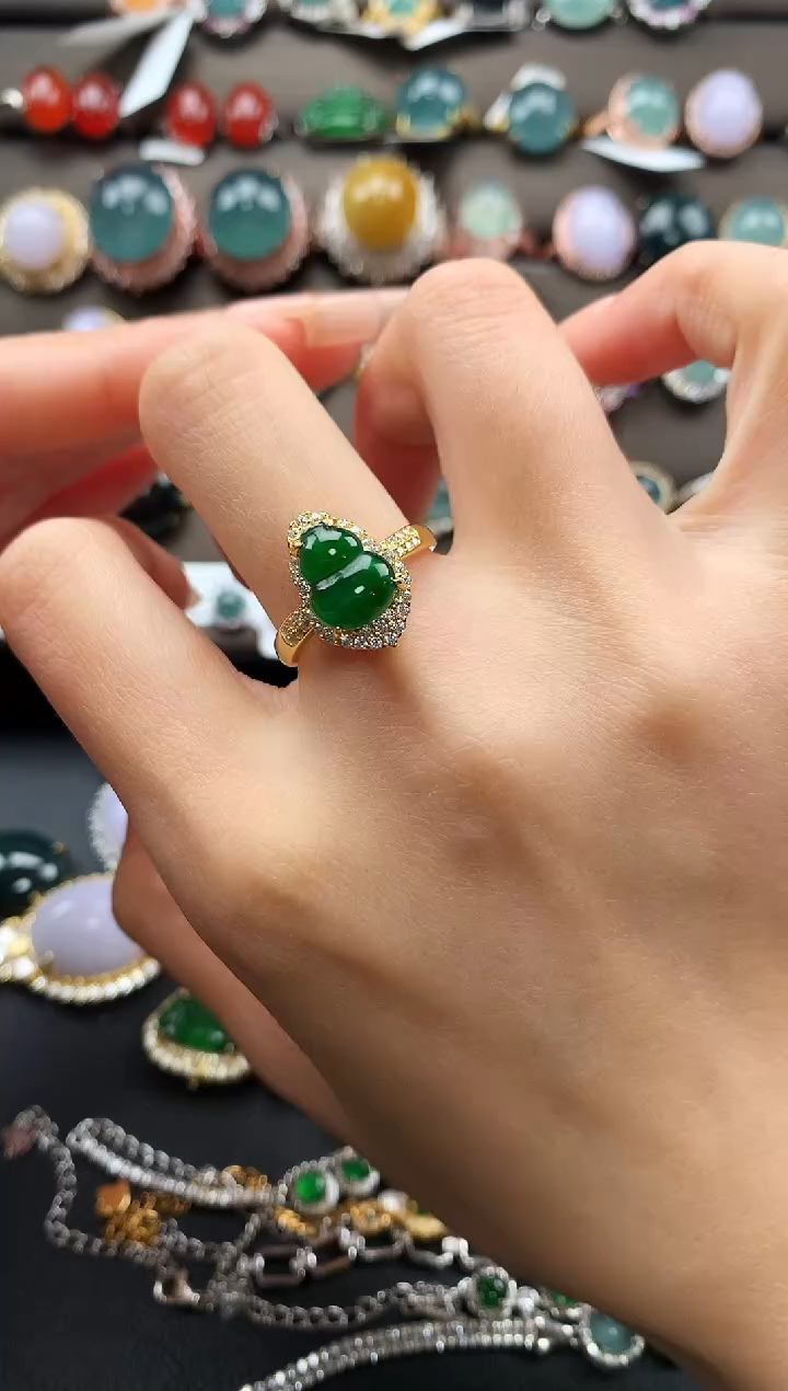 【闪购商品】翡翠戒指银S925镶嵌3743764